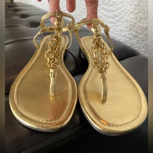 Banana republic gold flat sandal
